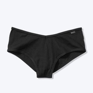 BNWT VS/PINK COTTON CHEEKSTERS PURE BLACK